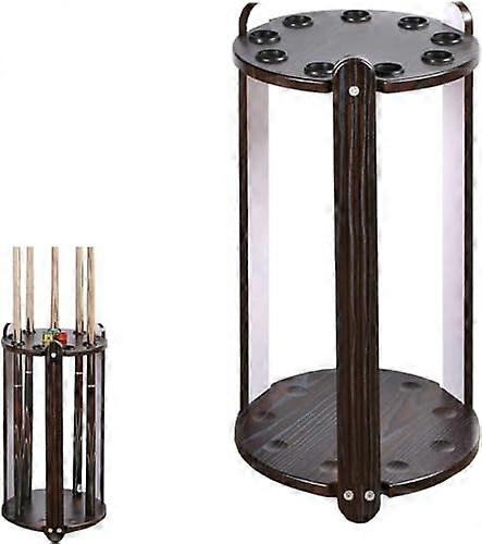 Billiard Cue Stand, Floor-Standing Pool Stick Holder for Balcony, Holds 9 Cues and Fishing Rods, Durable Design