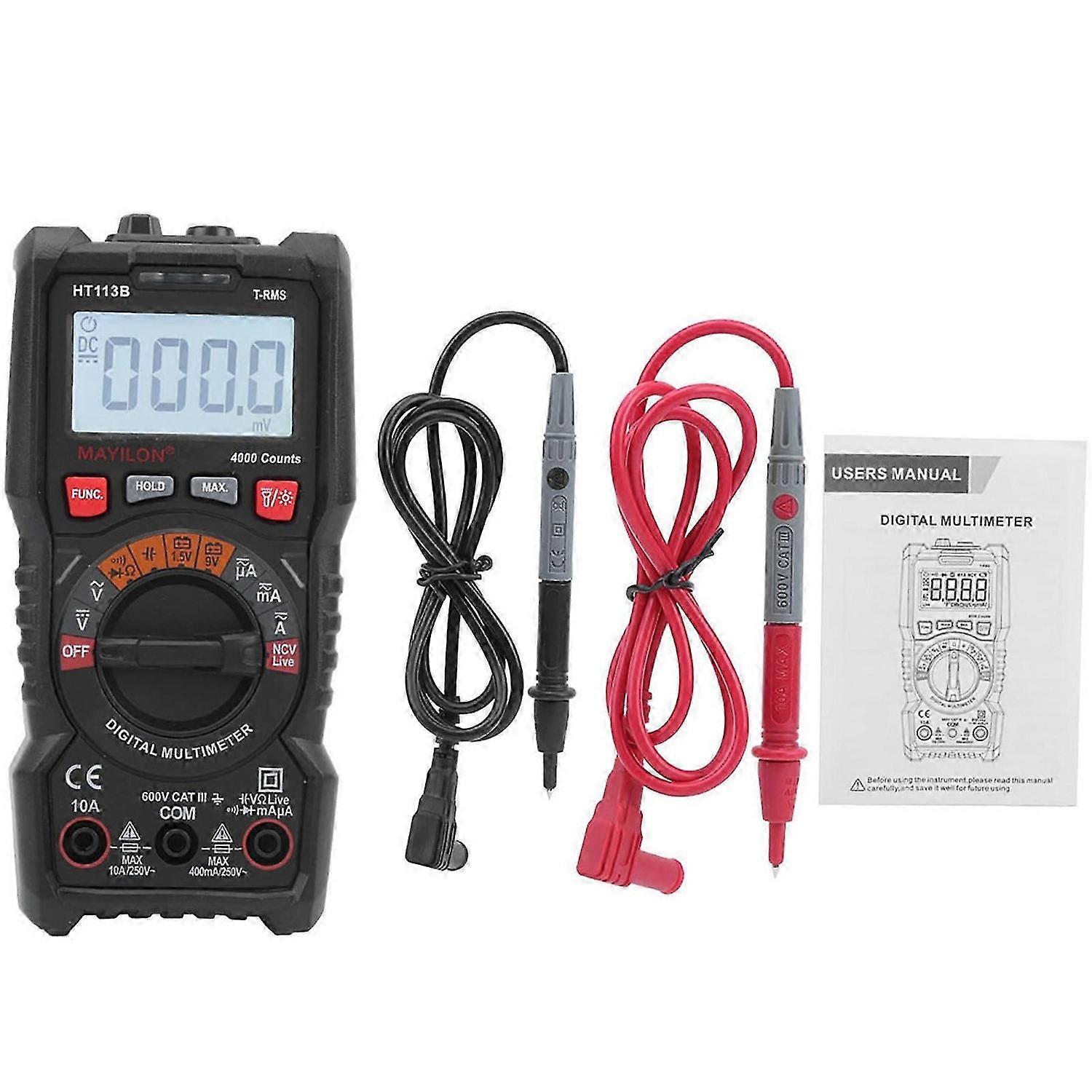 Hand Held Auto Range Digital Multimeter Dc AC Current Voltage Resistance Capacitance Tester(HT113B )