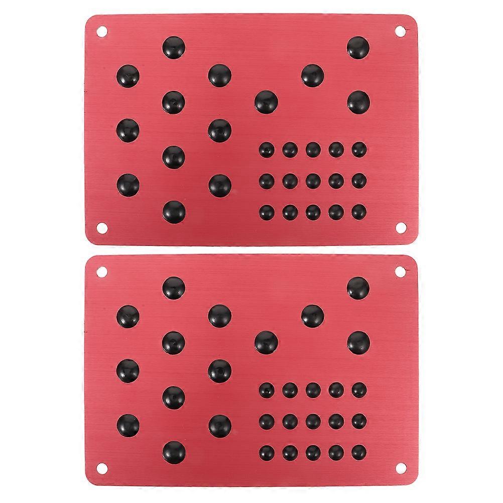 Aluminum Alloy Floor Mat Enhanced Grip Sleek Design Driving 2Pcs