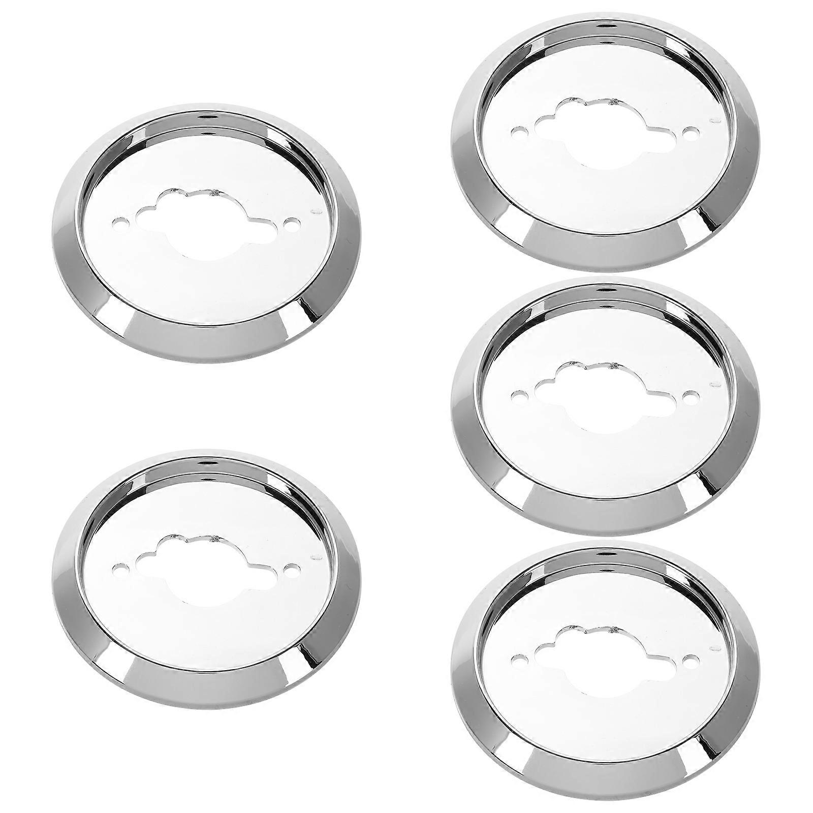 5pcs Gas Stove Switch Knob Base Plastic Replacement for Kitchen Cooktop BBQ Grill Oven Easy Install Rotating Switch Modern Electroplated Design