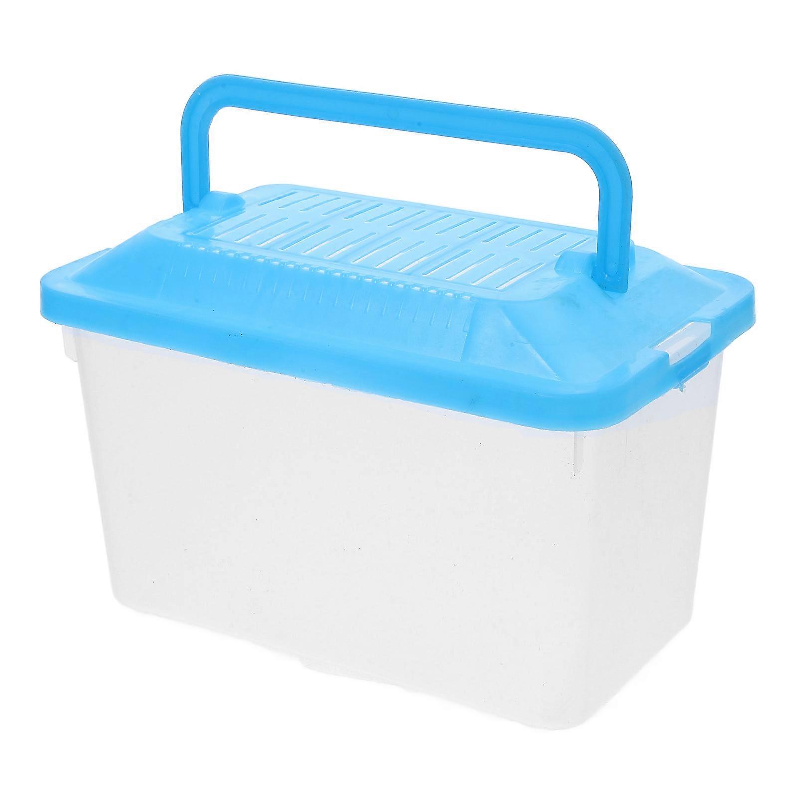 Transparent Turtle Box Easy Cleaning Prevent Escaping Reptile Carrier For Travel 1Pcs