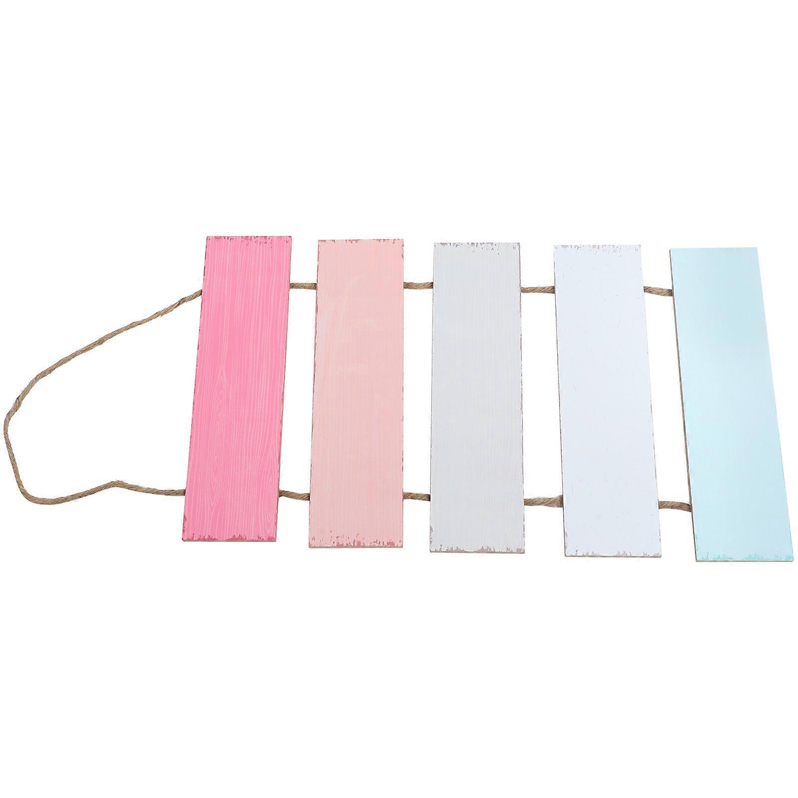 Hanging Board Sign Chalkboard Small Sign Balcony Decor Assorted Color Message Sharing 5Set