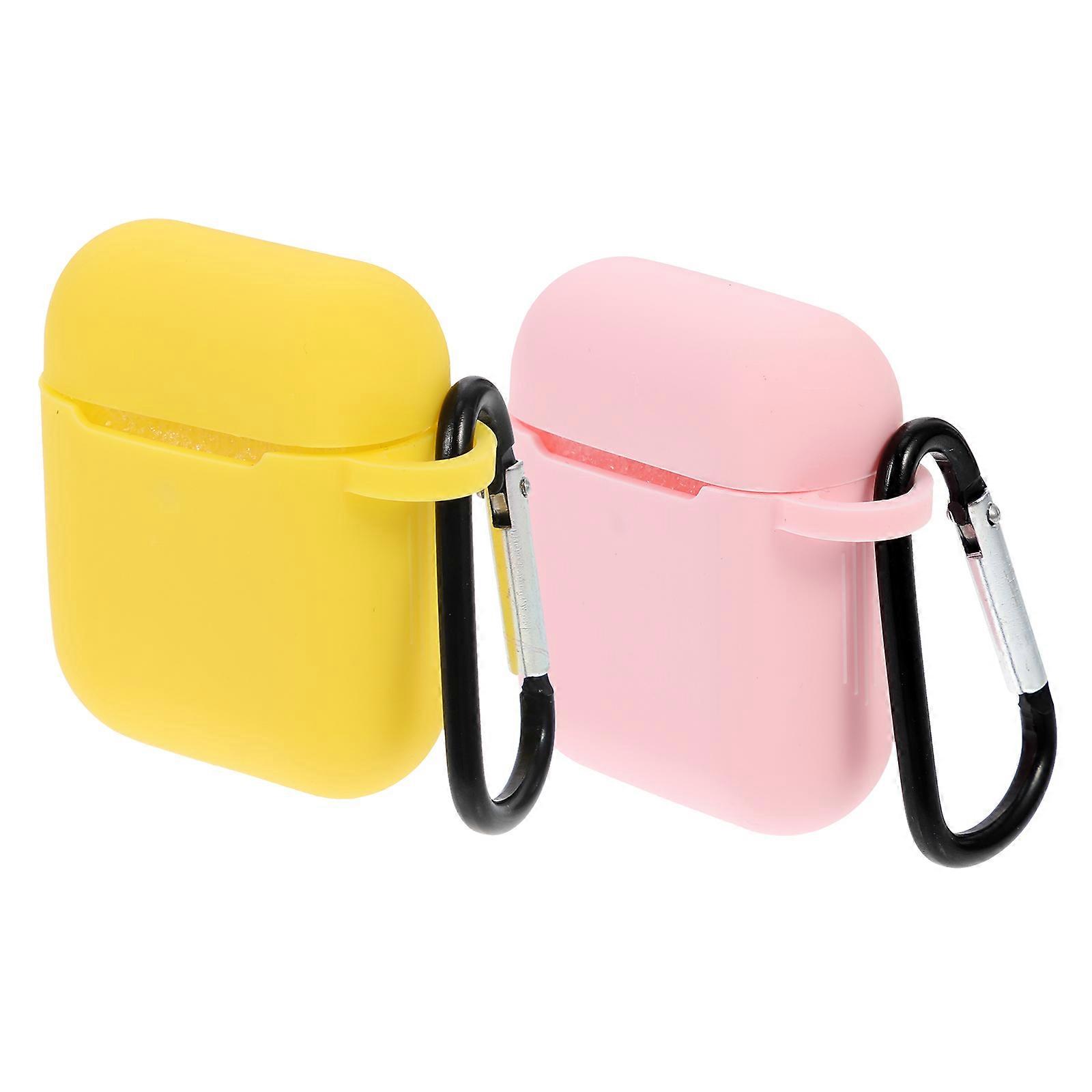 Silicone Headphones Case Chic Appearance Wireless Earbud Users Storage 2Pcs