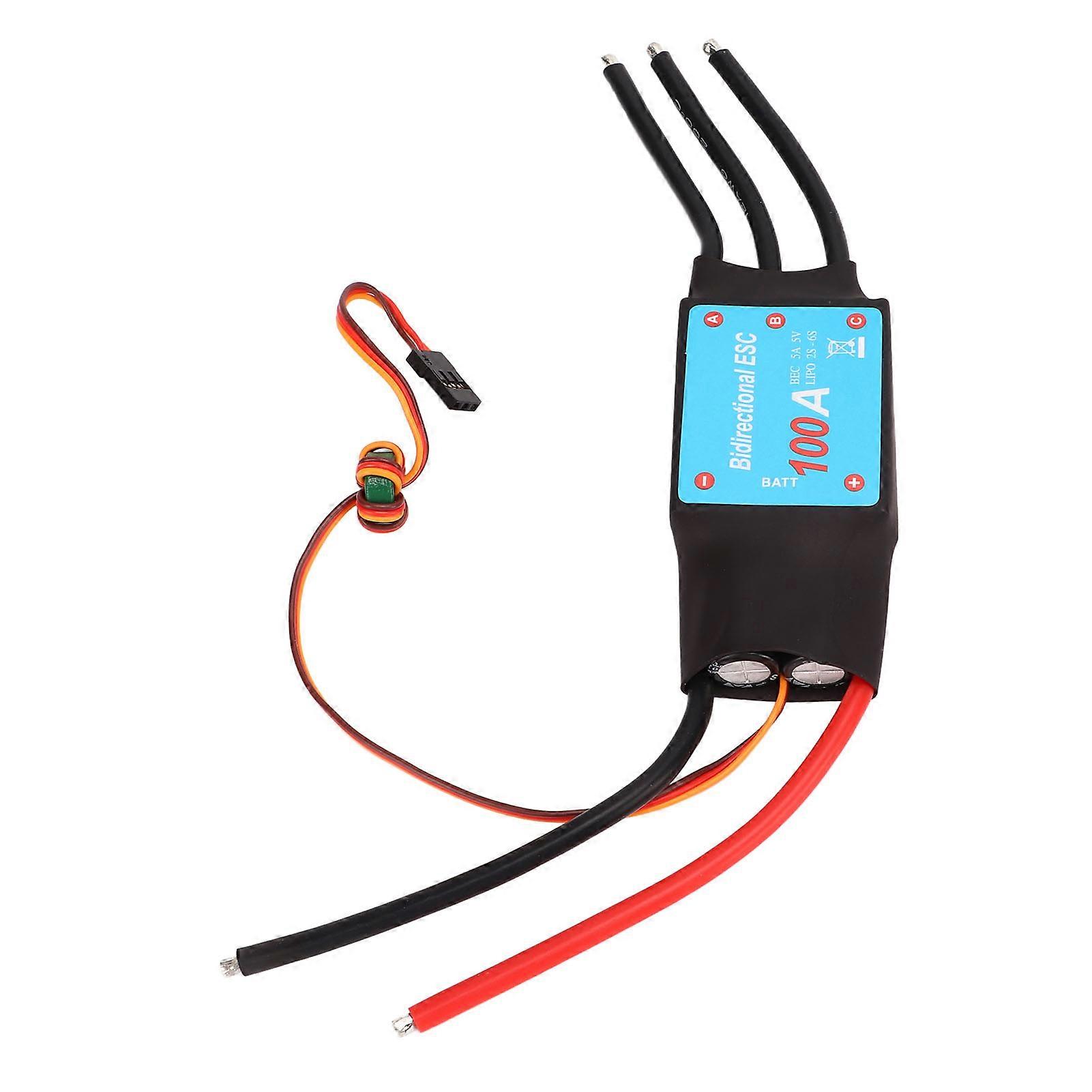 RC Boat 100A ESC 100A Brushless Black 5V 5A BEC Output Auto Learning RC Boat Brushless ESC for RC Boat