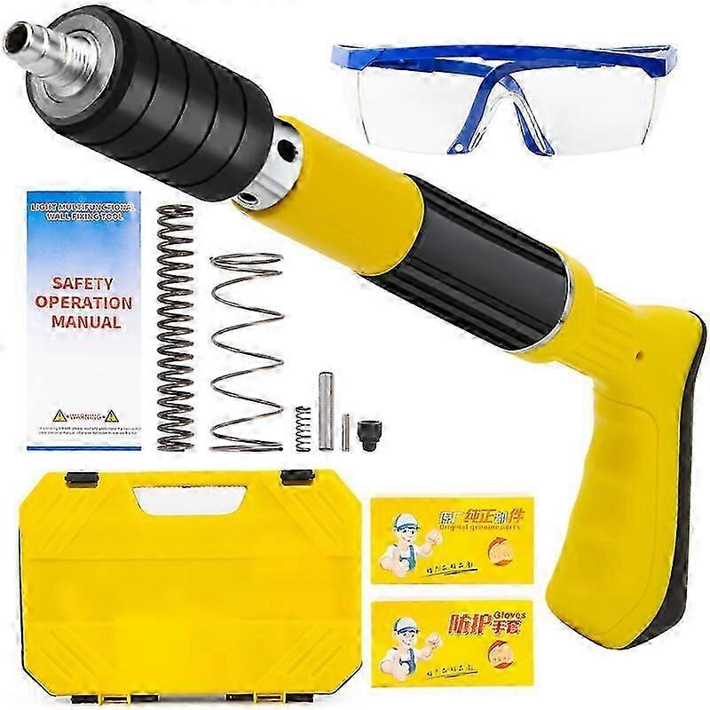 Mini Small Nail Gun Wall Mount Manual Nailer Second Generation Yellow Handle