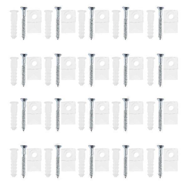 20 Sets Mirror Fixing Clips Easy Installation Fixing Clip
