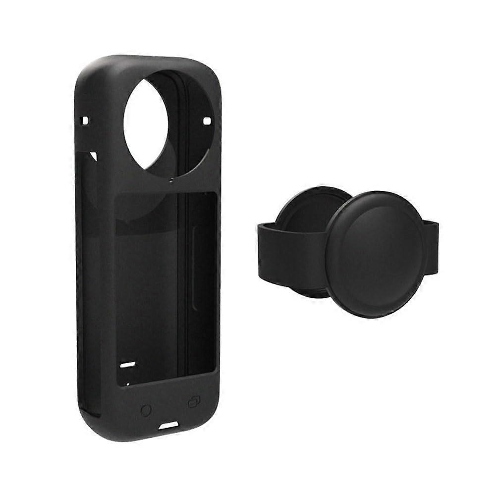 Silicone Cover Case AntiScratch Protective Case for Insta360 x4 Camera, black