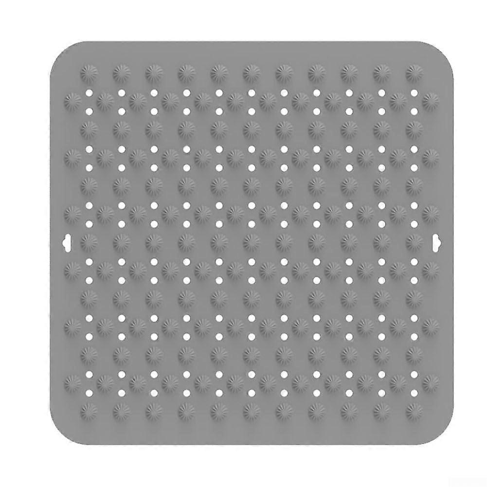 Nonslip silicone bath mat with drainage holes to prevent slipping and falling (C)