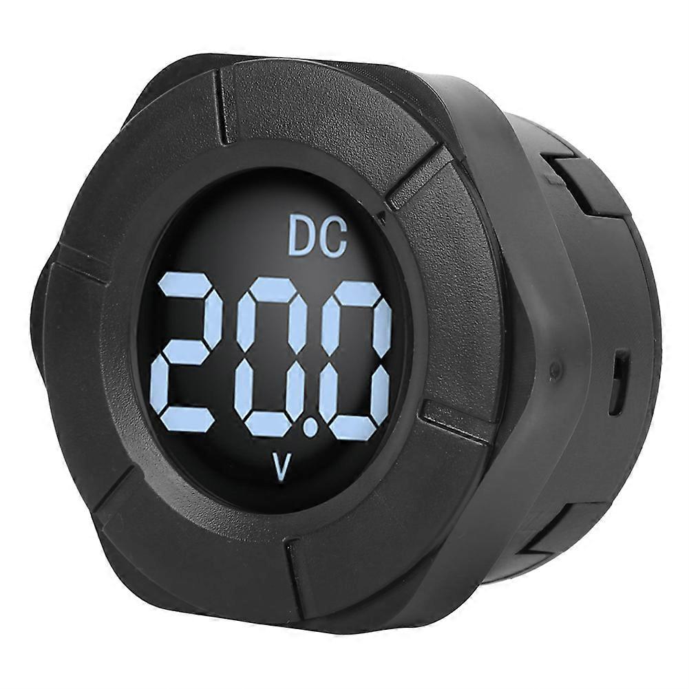Round Digital LCD Display DC0-300V Voltmeter Car Voltage Meter Monitor Volt Tester