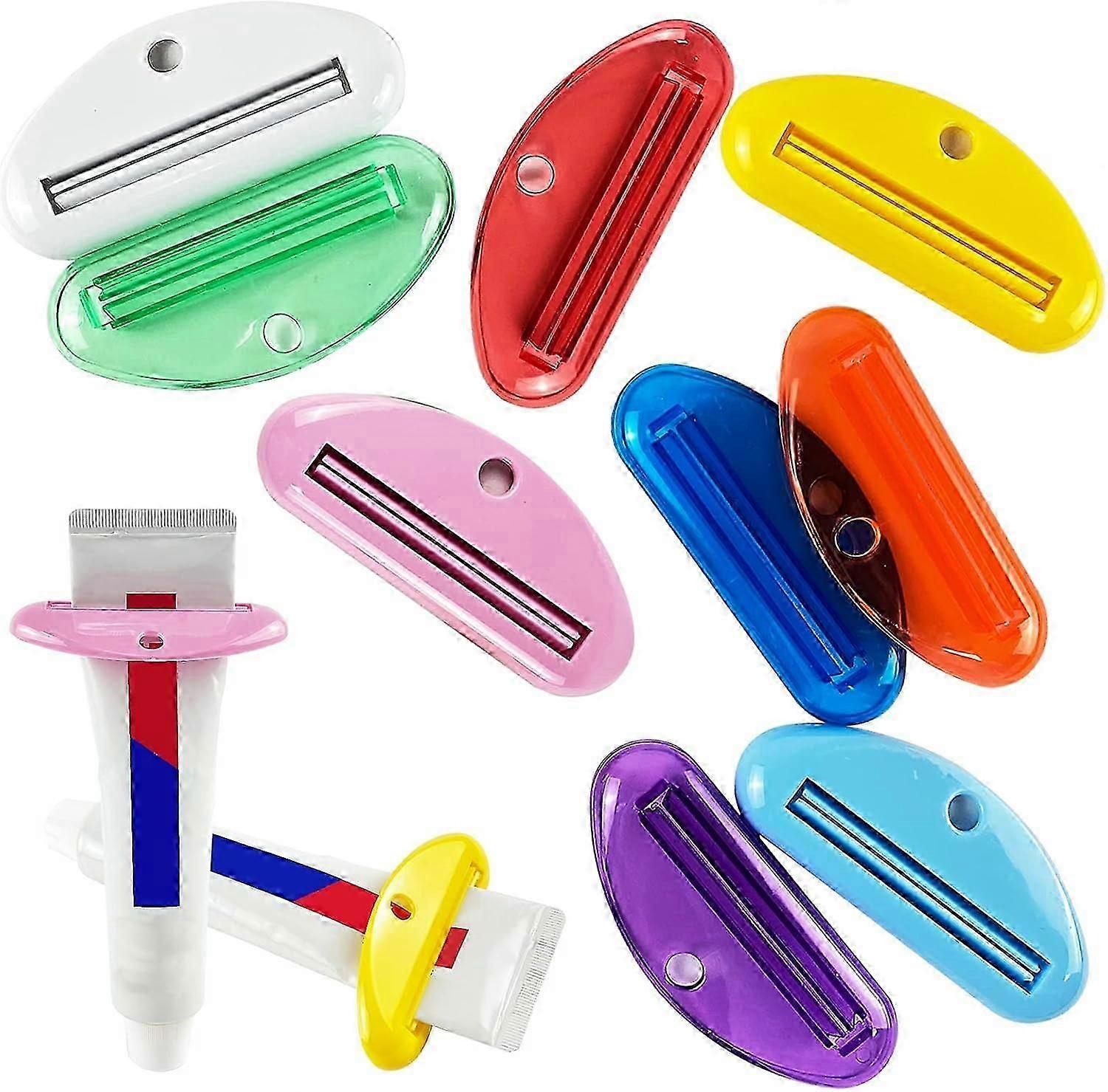 9-Pack Plastic Toothpaste Tube Squeezer Clips - Efficient Dispenser for Toiletries & Cosmetics