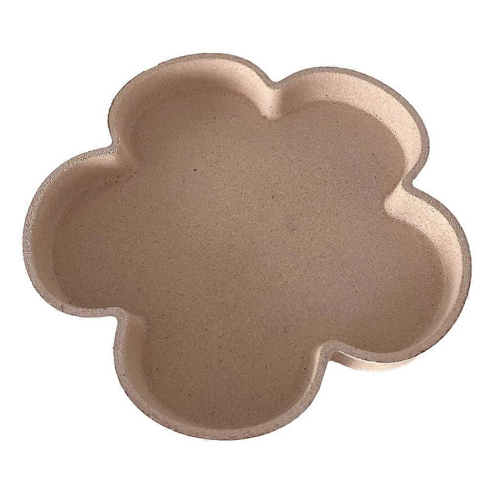 Light Brown Synthetic Material Storage Tray for Cosmetics Jewelry Multipurpose Storage 1pc