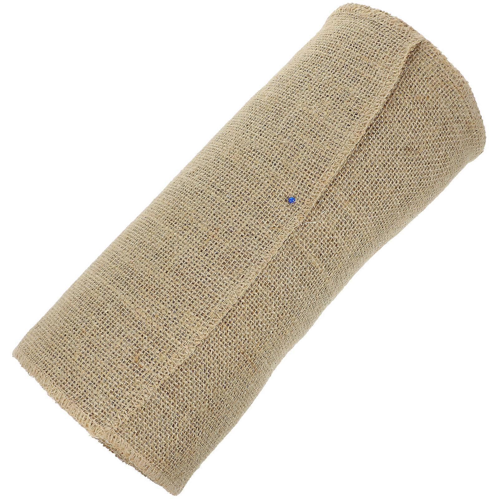 Beige Cotton Linen Table Runner Durable Reusable for Home Use Craft Wedding Party 1 Roll