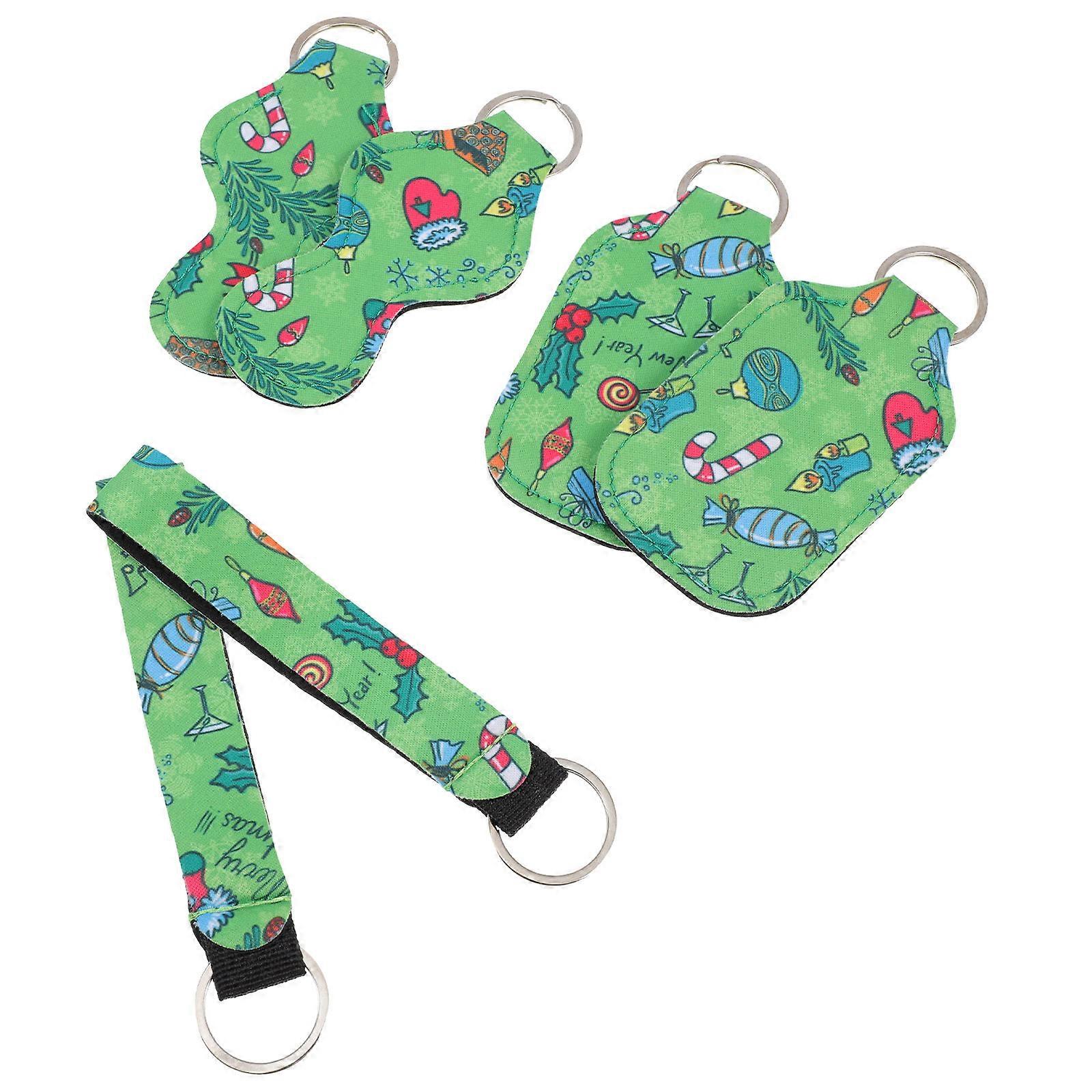 Travel Bottle Cover Vibrant Color Design Key Chain 2 Sets Neoprene General Users