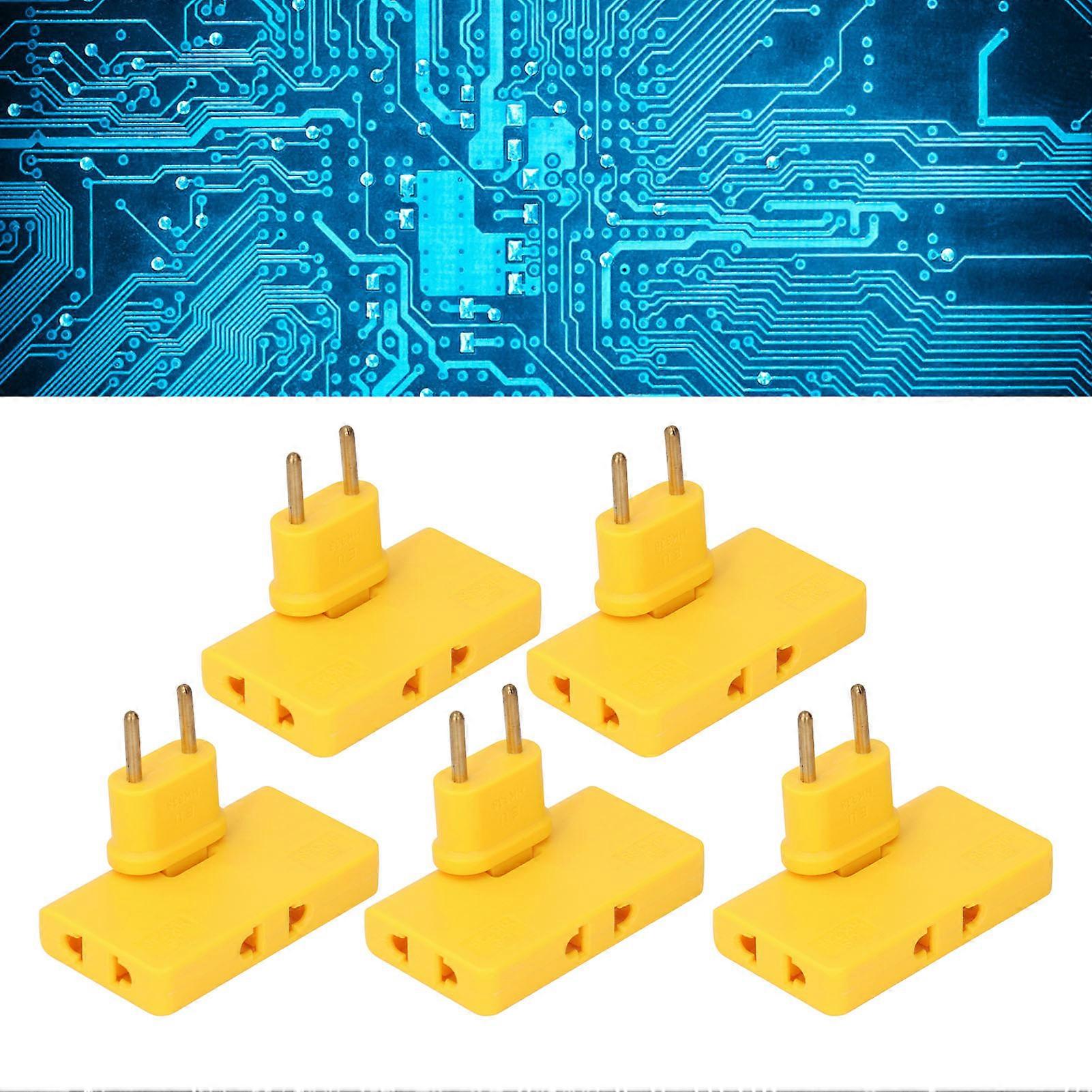 5Pcs  Socket Converter Cordless 180 Degree Extension 1 to 3  Adapter