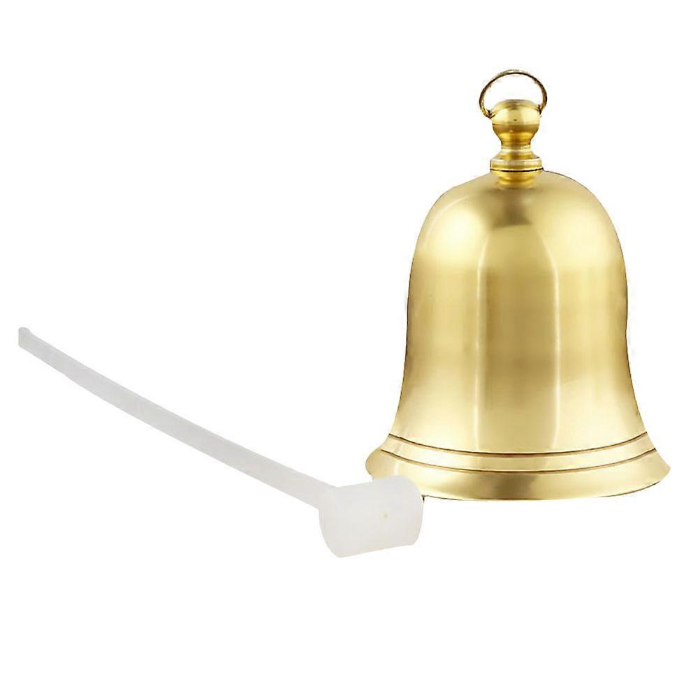 Light Yellow Copper Buddha Bell Fengshui Ornament for Home Decor Durable Quality Design 2 Pcs Set