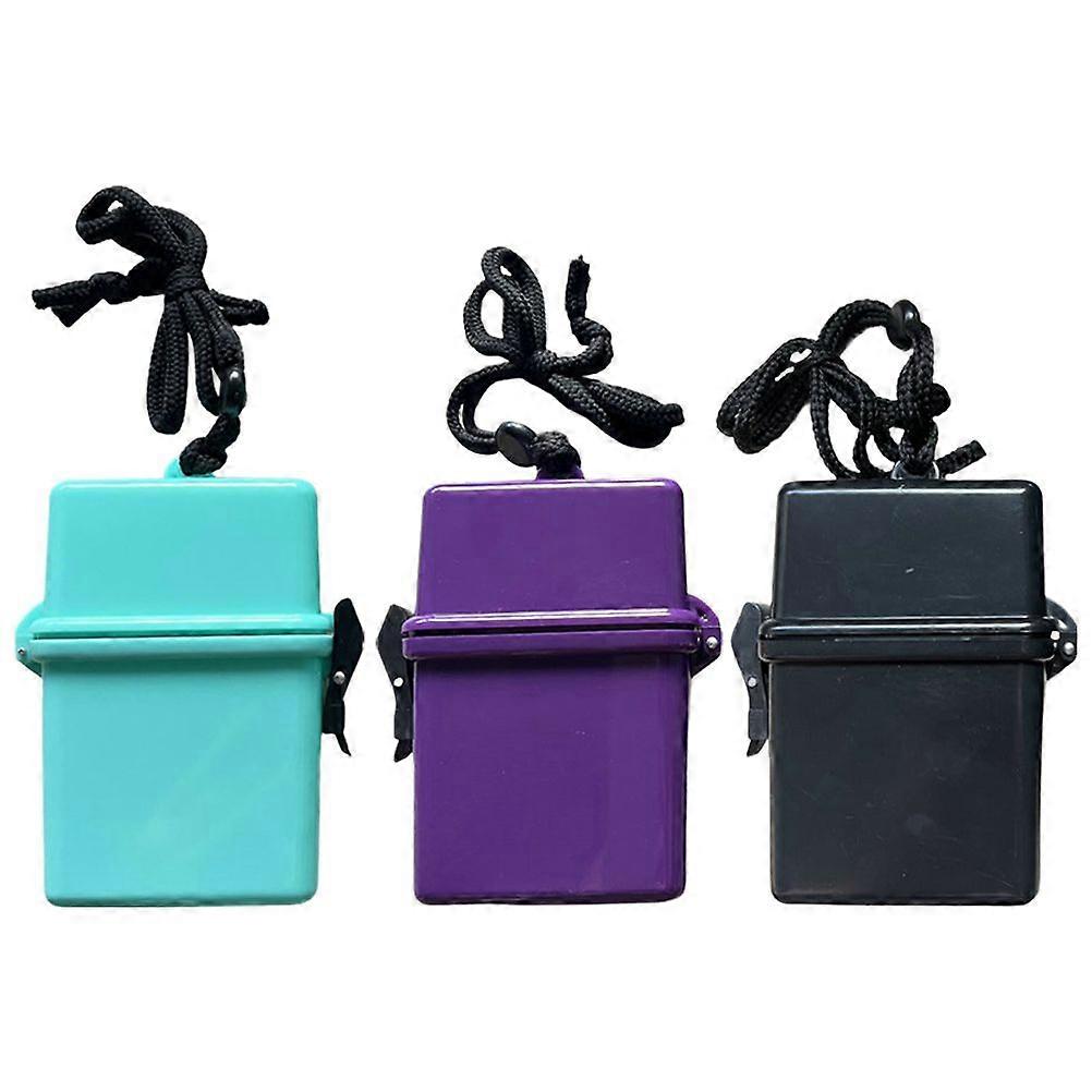 3pcs Cigarette Case Cigarette Box Plastic Cigarette Storage Box with Lanyard
