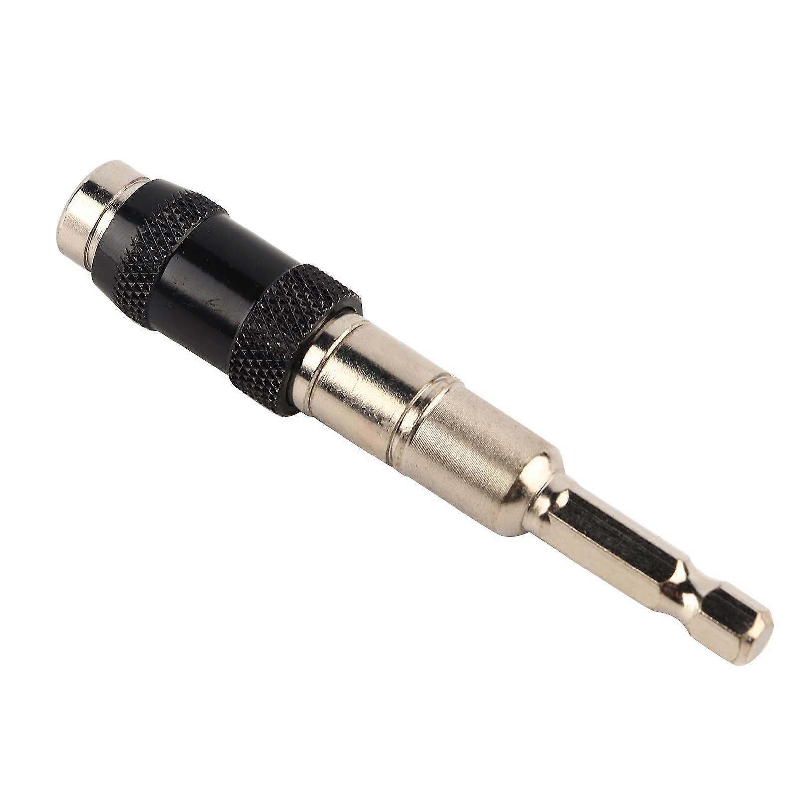 Bitholder, Hex Drill Bit Holder, Multiangle Extension Bar, Universal Handoperated Tools 1/4 inch (Black  Silver)