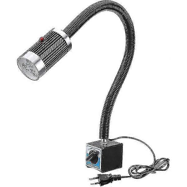 Machine lamp with base, 9W LED lathe lamp, flexible, waterproof, with base for workshop, lathe, CNC