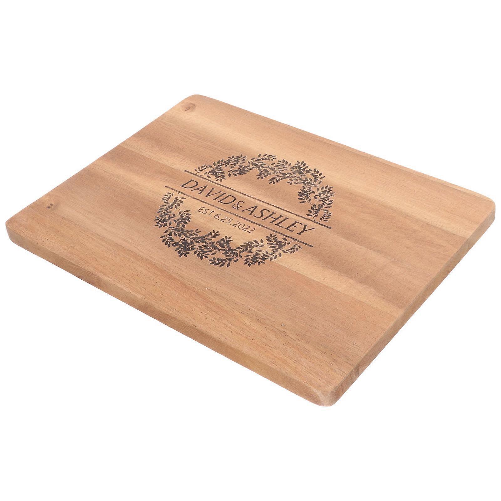 Food Board Wooden Chopping Board Kitchen Use Decorative Item Rectangular 1Pack