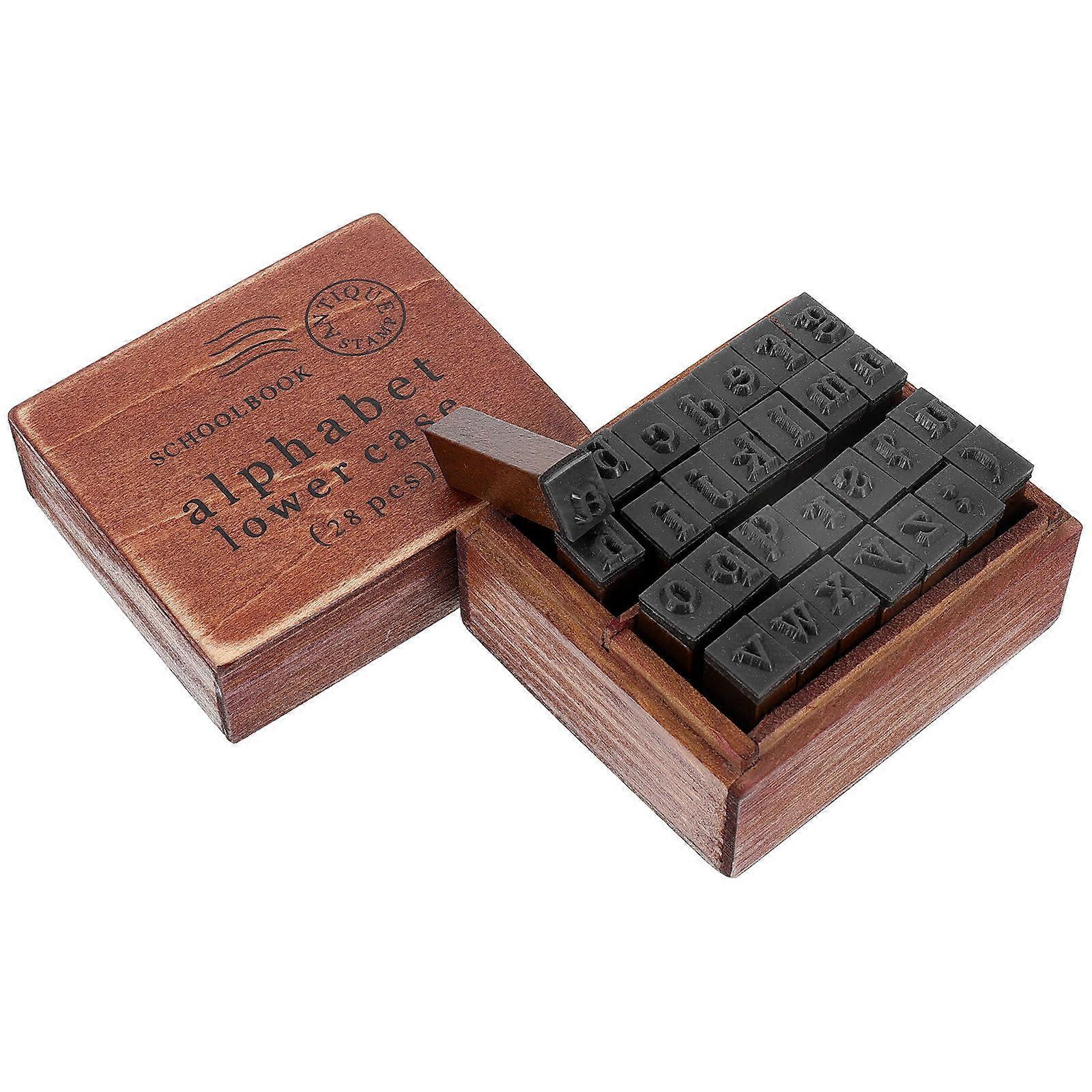 Wooden Alphabet Kit for Crafts, Scrapbooking, Greeting Cards and DIY Projects – Lowercase English Letters Included