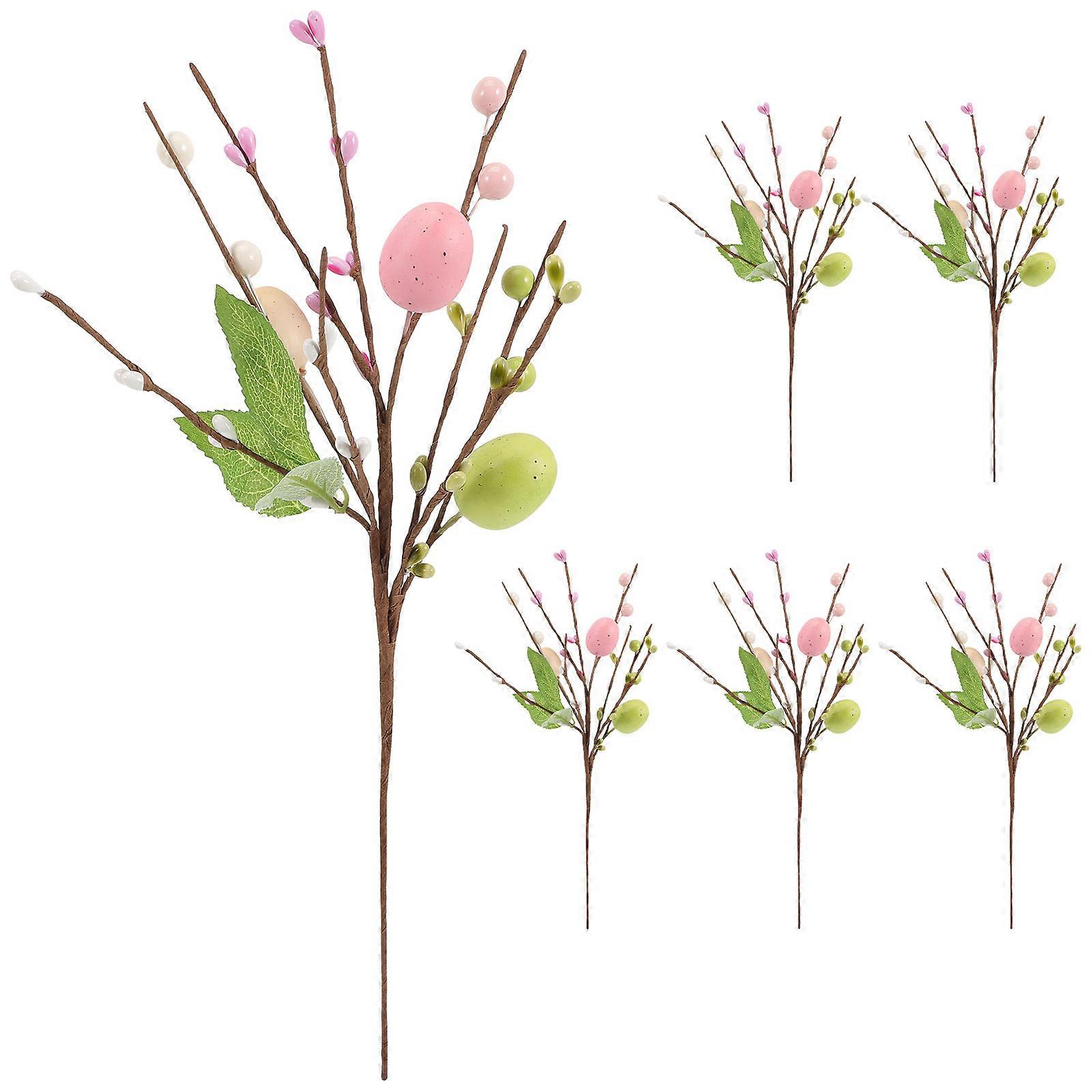 Easter Stems For Flower Arrangement 6Pcs Perfect For Baby Showers And Birthdays Beautiful Assorted Color Design