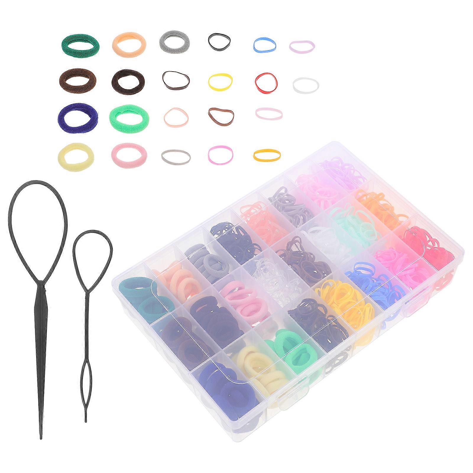 Elastic Hair Bands Round Shape Cloth Material For Braids Ponytail Holders Birthdays Weddings 1Set