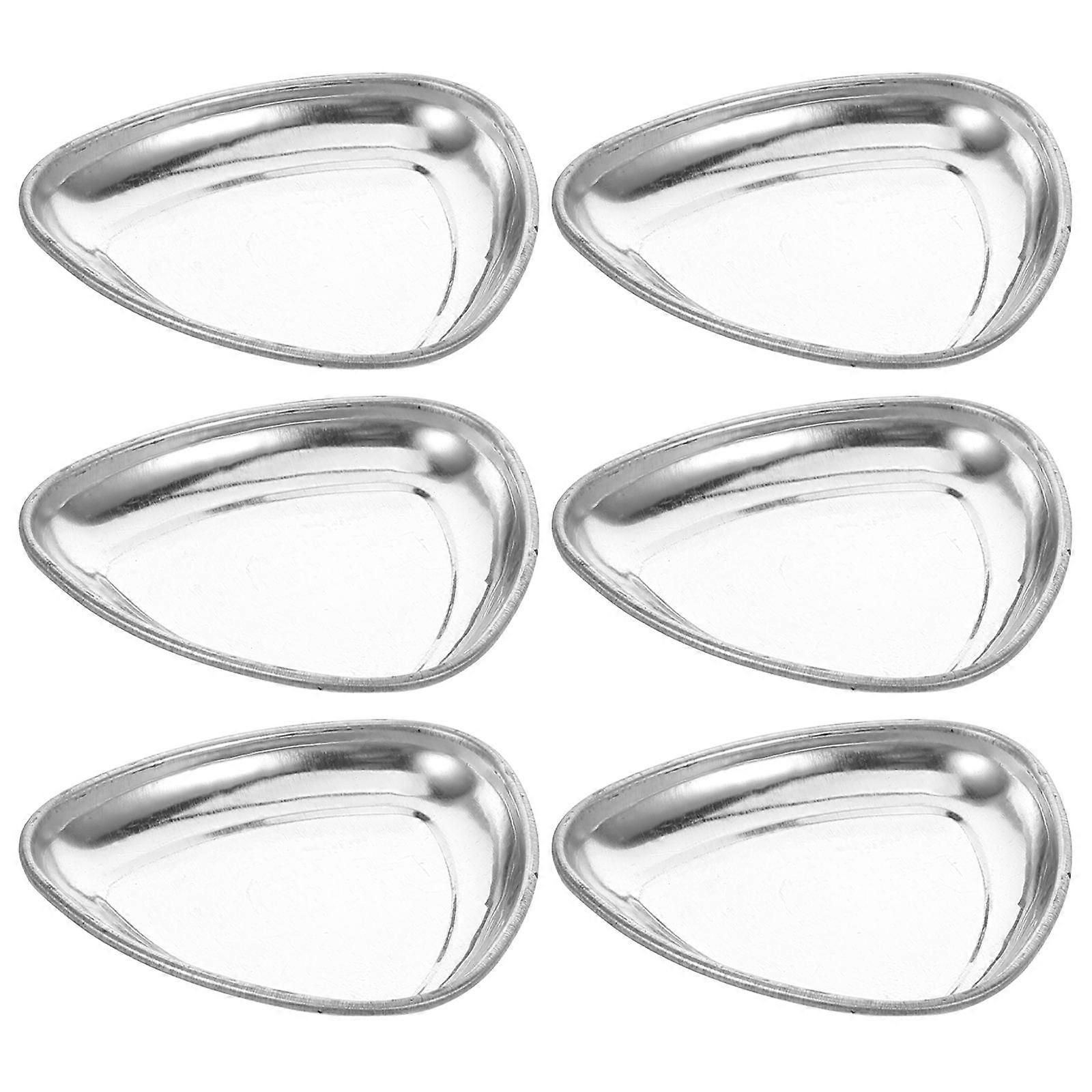 Paint Palette Multi-functional Watercolor Plate For Anime Game Models Color Mixing Alloy Round 7.00X6.90X0.90CM 6Pcs