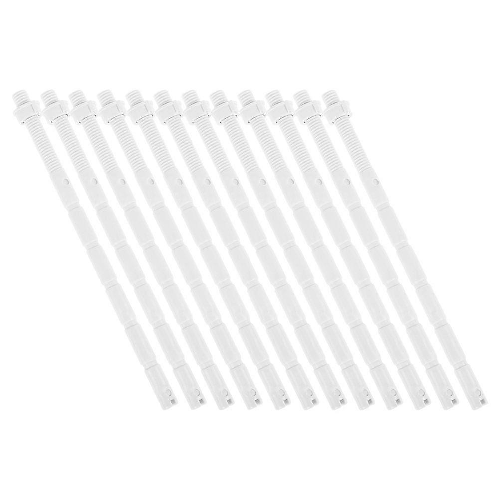 Universal Fit Flush Button Parts for Toilet Tank Button Assembly Bathroom Installation Flush Enhancement Homeowners White 15.20X1.50X1.50CM 12Set
