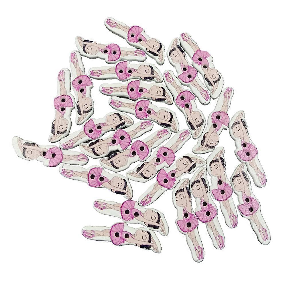 Cute Wooden Sewing Buttons for DIY Crafting and Sewing Use Multi Color 100Pcs