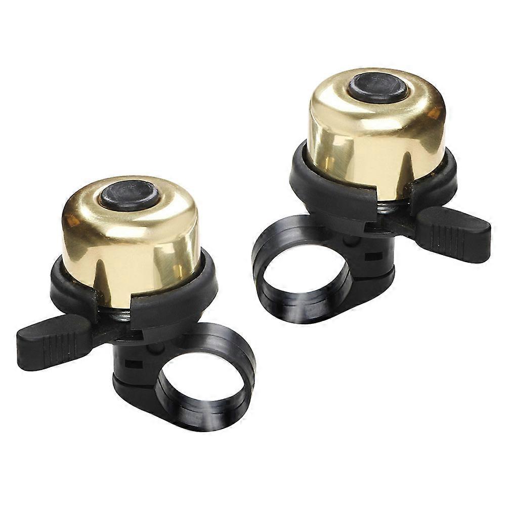 Copper and Plastic Bike Bell for Safe Riding with 2 Pieces Fits Standard Bikes