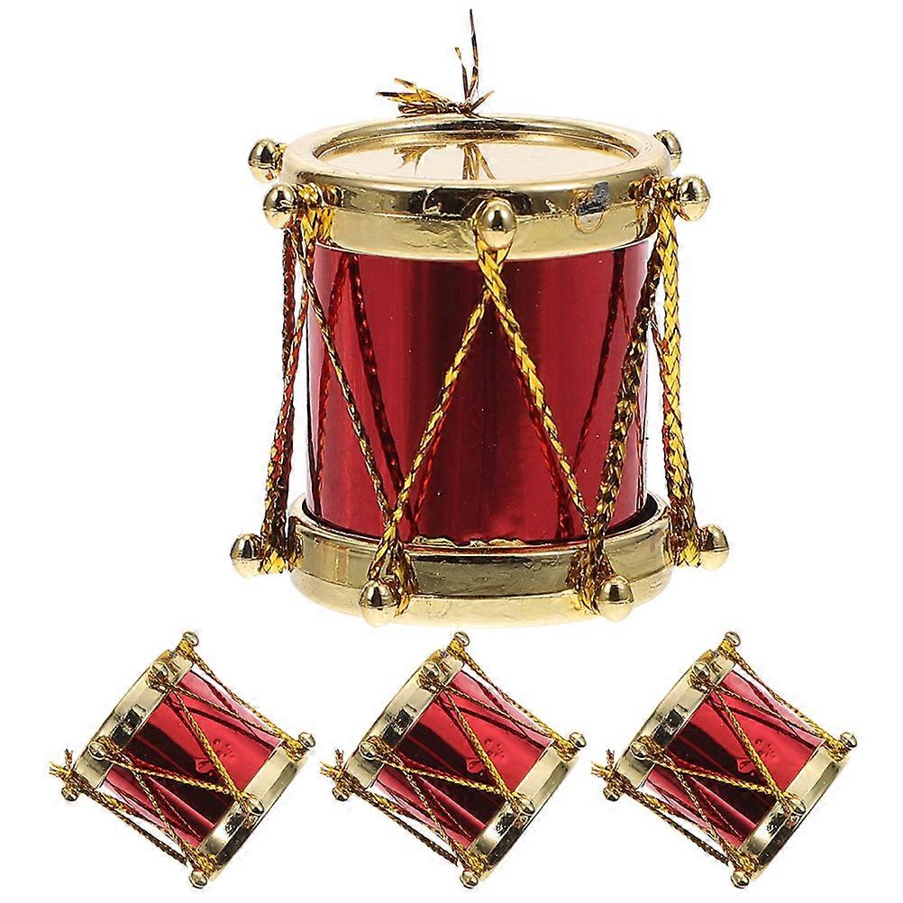 Mini House Layout Musical Instrument For Photography Props Suitable For Collectors And Hobbyists 4Pcs Red PP