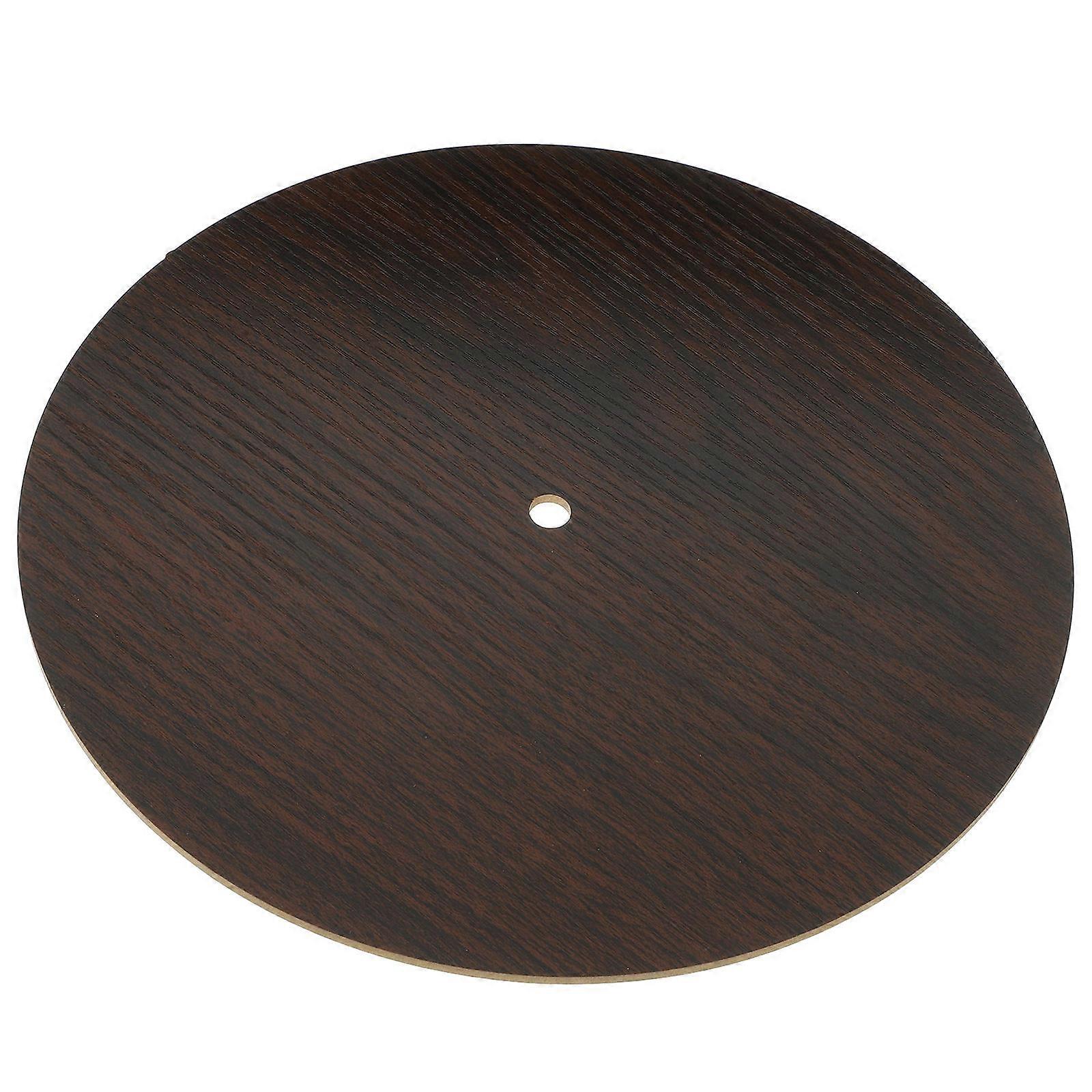 Wooden Clock Dial Replacement for DIY Clock Dark Brown Round Wood Grain Pattern Stylish Elegant
