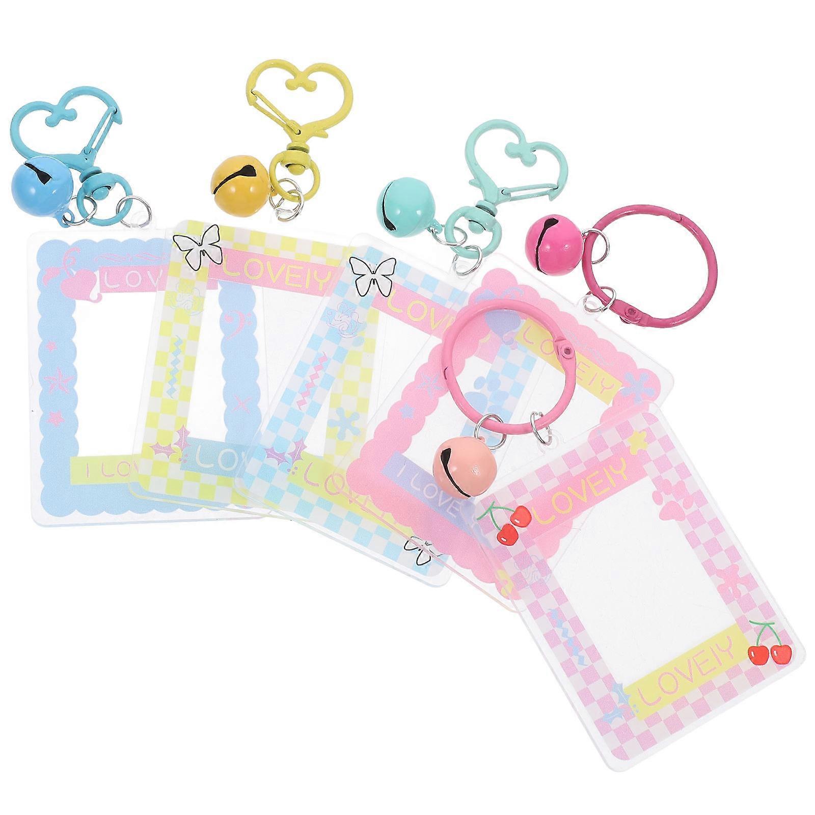 Decorative Small Photo Frame Keychains for Decoration 5Pcs Keychain Collection