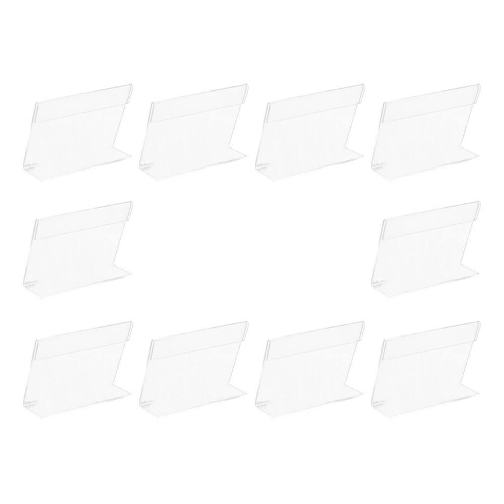 10pcs Wear Resistant Transparent Price Tag Holders Display Stands for Retail Shops, Supermarkets, Exhibitions, and Business Signs