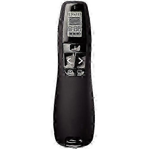 R800 2.4Ghz USB Wireless Presenter PPT Fernbedienung mit LCD-Display, Laserfarbe: Grün