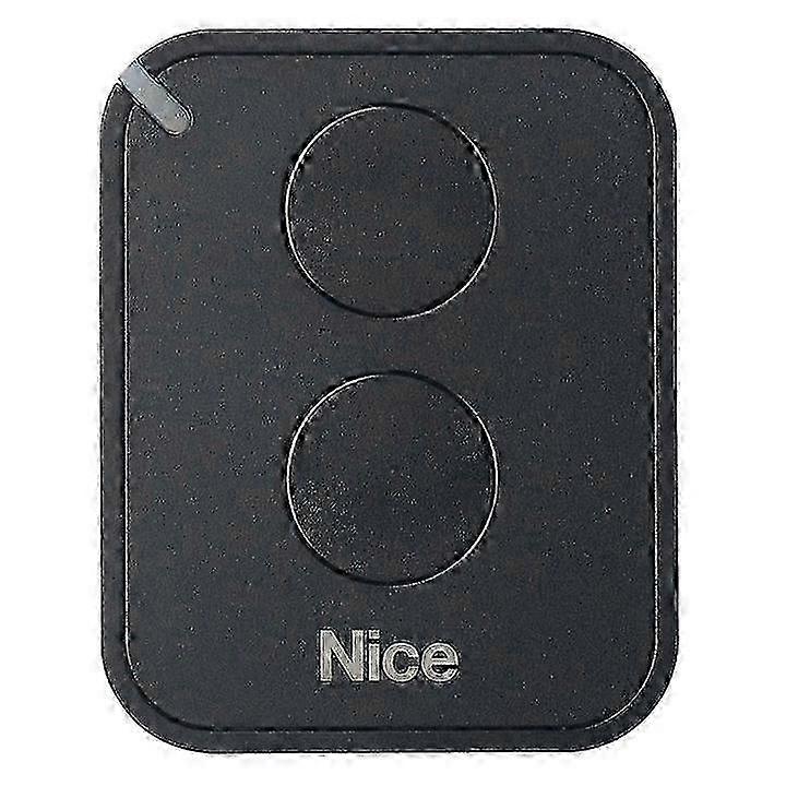 NICE FLO2RE fjernbetjening til automatisering af porte og garageporte, ON2E/A sender med to knapper (til NICE RB400 og NICE RB1000 porte), sort