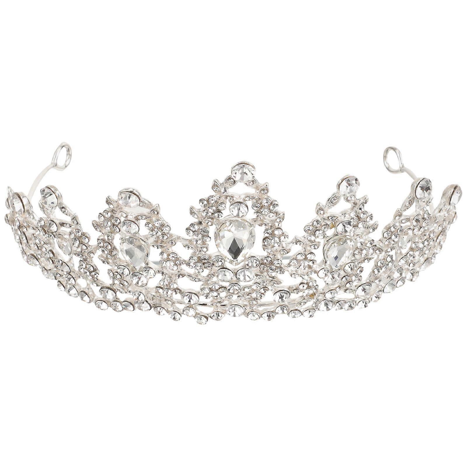 Crown Headband for Women Carnival Halloween Design White Decorative 1Pack