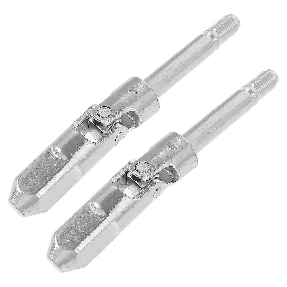 Universal Horizontal Jack Joint for Drum Set with Deflate Function Reliable Iron Material Silver Color