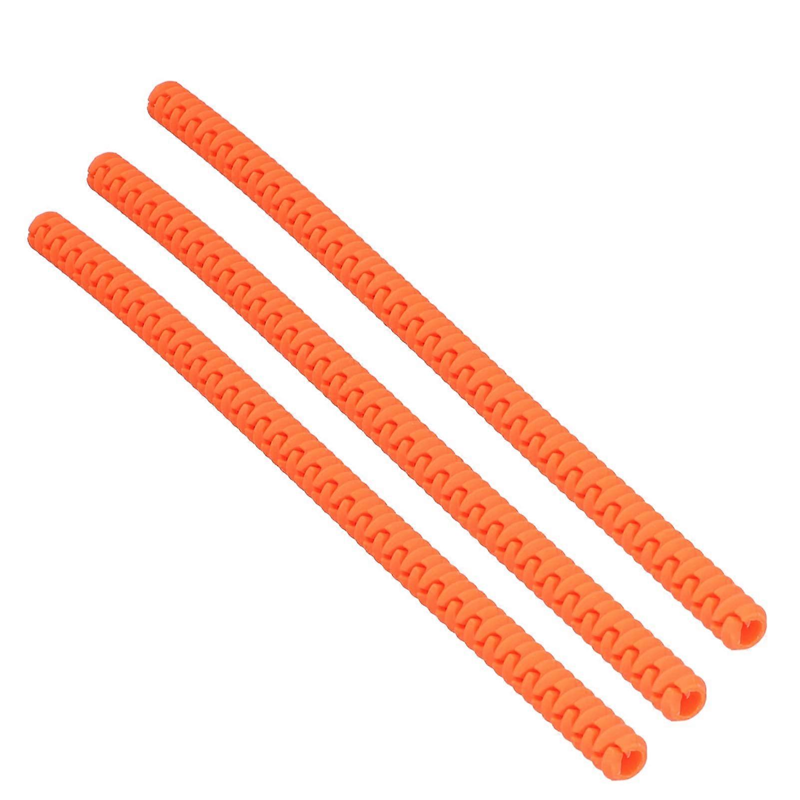 3-Piece Silicone Oven Rack Protector Set, Heat Resistant Insulation Covers for Microwave Ovens, Cuttable, Orange