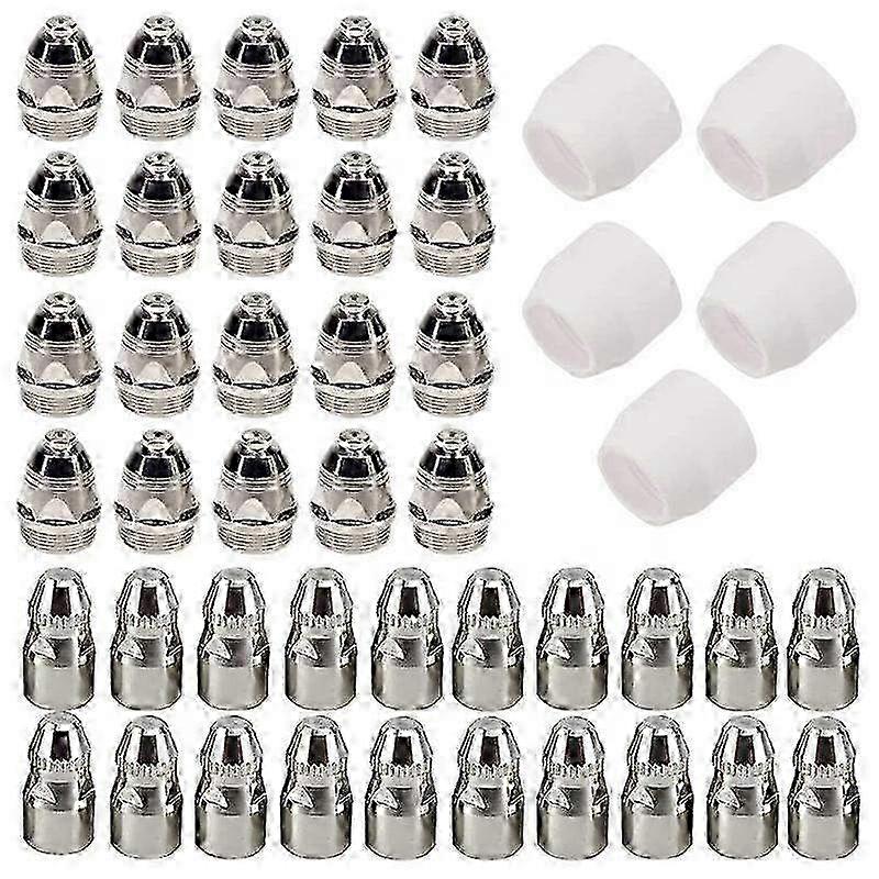 45Pcs P80 Plasma Electrode Tip Nozzle Plasma Cutting Electrode Nozzle Edition C
