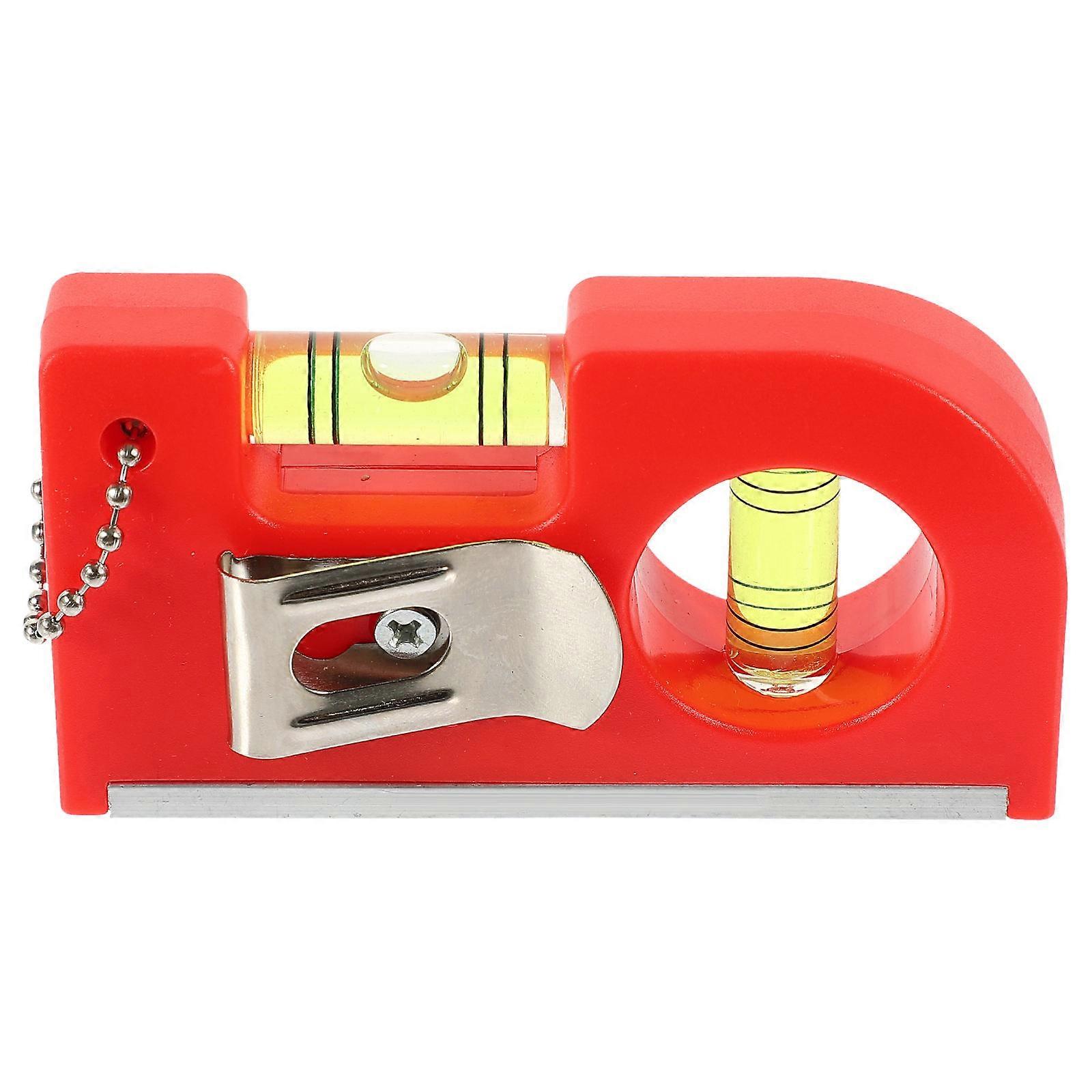 Mini Level Tool For Homeowners Floor Paving Construction Precise Design 3.34X1.77X0.98in Red 1Pcs