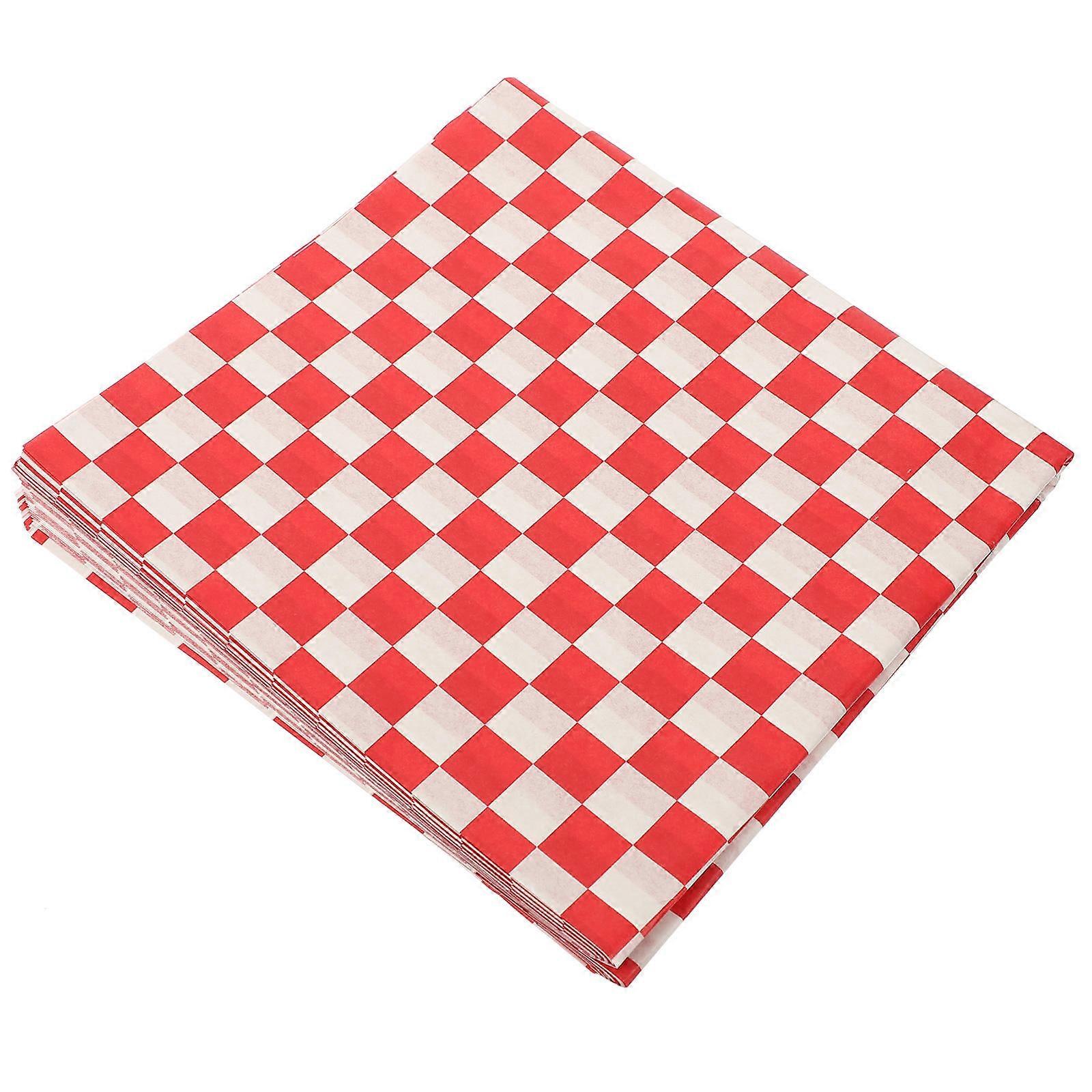Deep-Fried Fried Chicken Oil Absorbing Paper 24Pcs Food Packaging Suitable For Snack Boxes With Absorbent Properties In Red Color