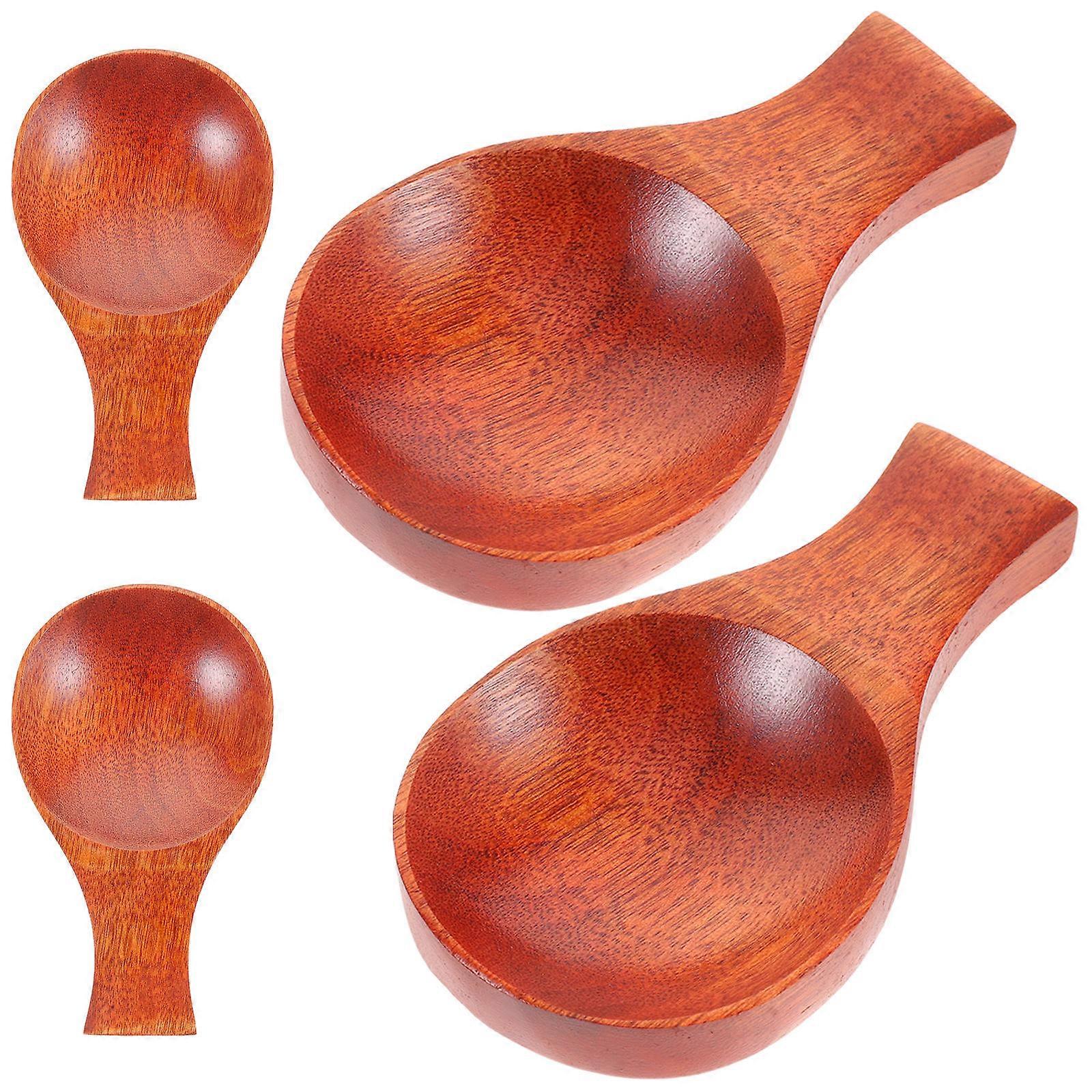 Wooden Chopstick Holder with Spoon Rest for Home Brown Color Sturdy and Easy to Clean 4pcs