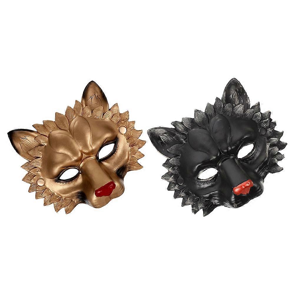 3D Lion Mask For All Age Groups Versatile Costume Accessory Comfortable PU Material 2 Pcs
