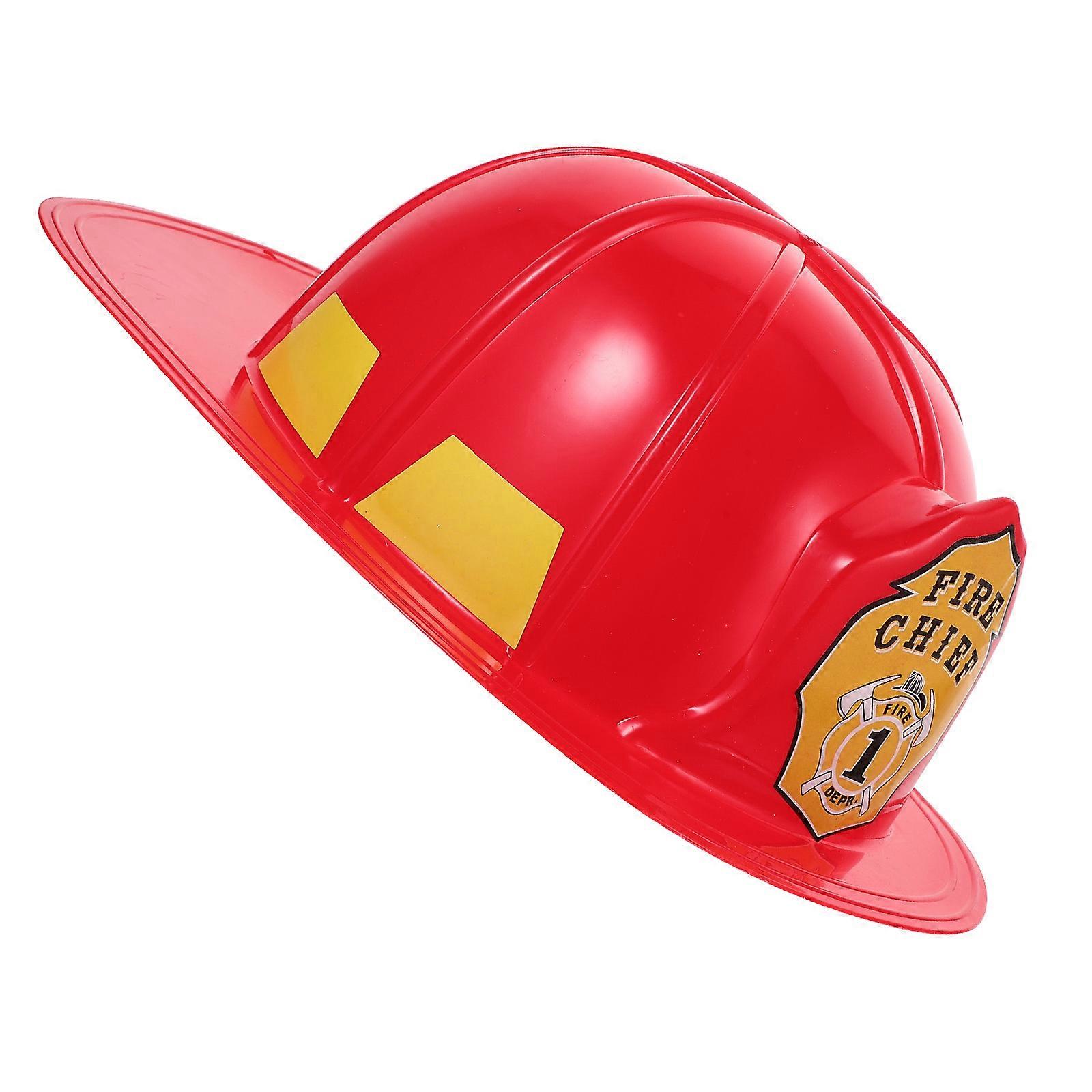 Czapka strażacka dla dorosłych urodziny halloween obchody czerwone akcesoria pcv 1szt