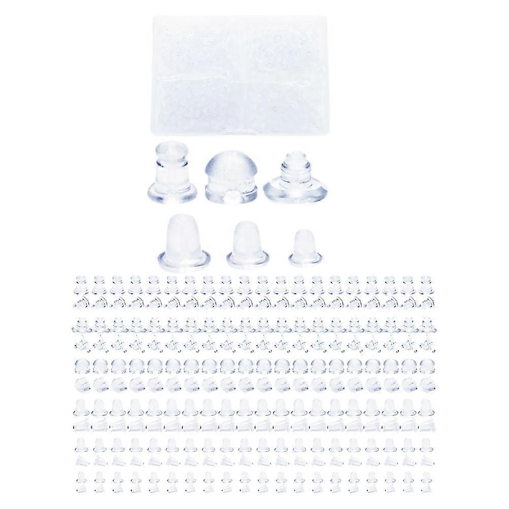600pcs Transparent Silicone Earring Backs for Studs Safe Durable Replacement for All Earrings