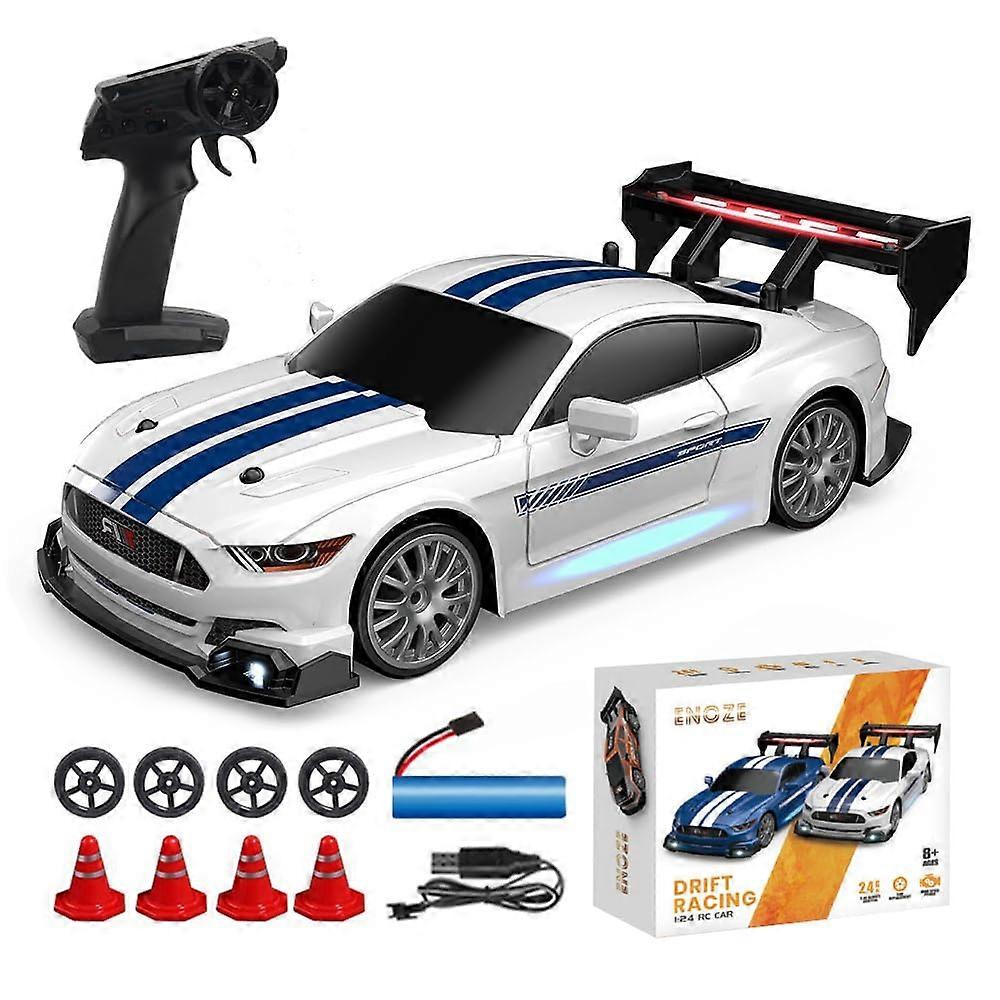 RC Drift Car, 1:24 Racing, Remote Controlled, 30 km/h 4WD 2.4 GHz Mini RC Car with LED Lights