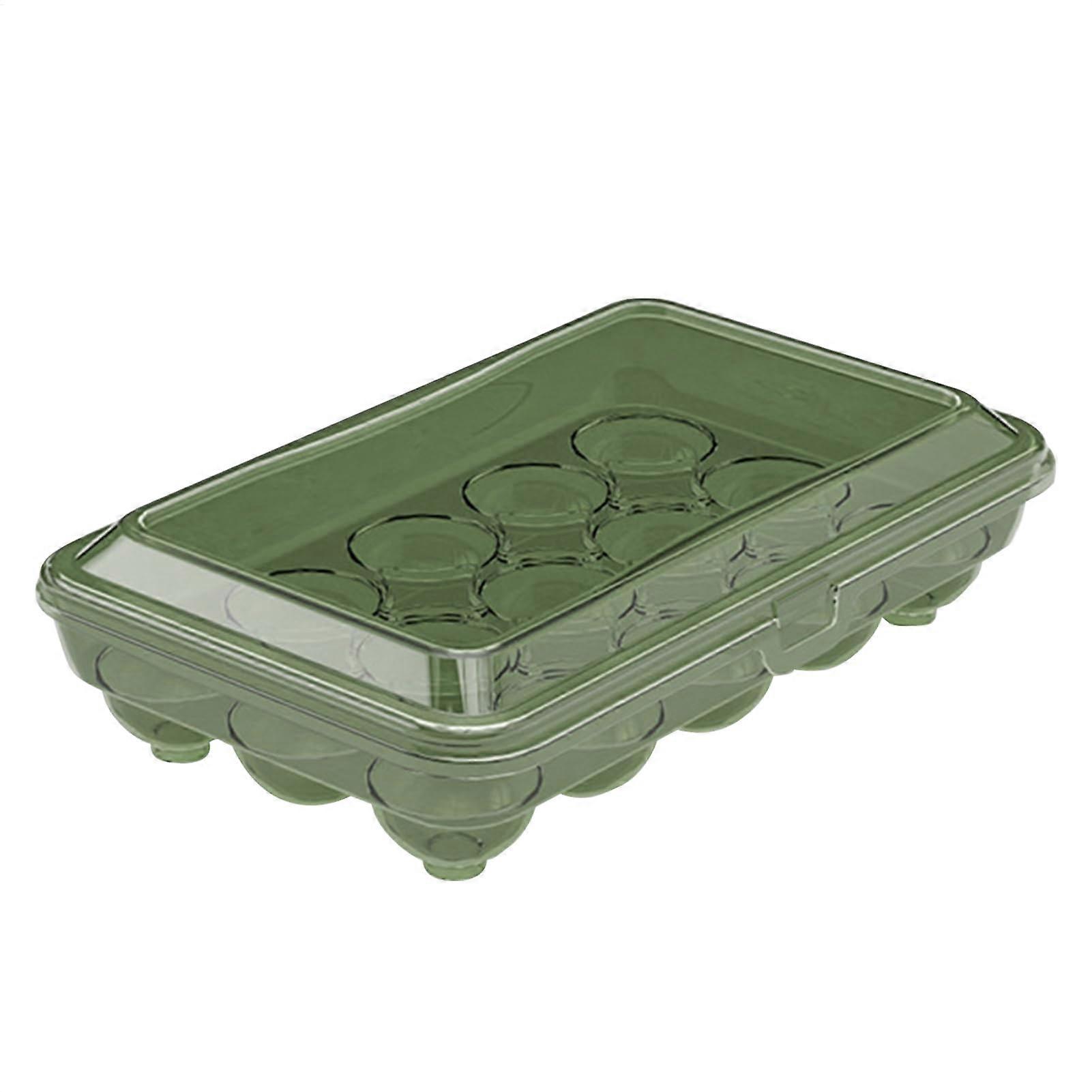 Egg Container Refrigerator, 10 15 Grids Stackable Egg Storage Holder with Lid