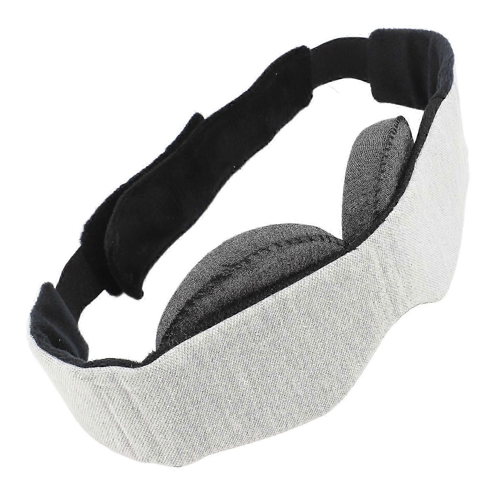 3D Contoured Eye Patch Light Blocking Memory Cotton Movable Eye Pad for Sleeping Use Grey