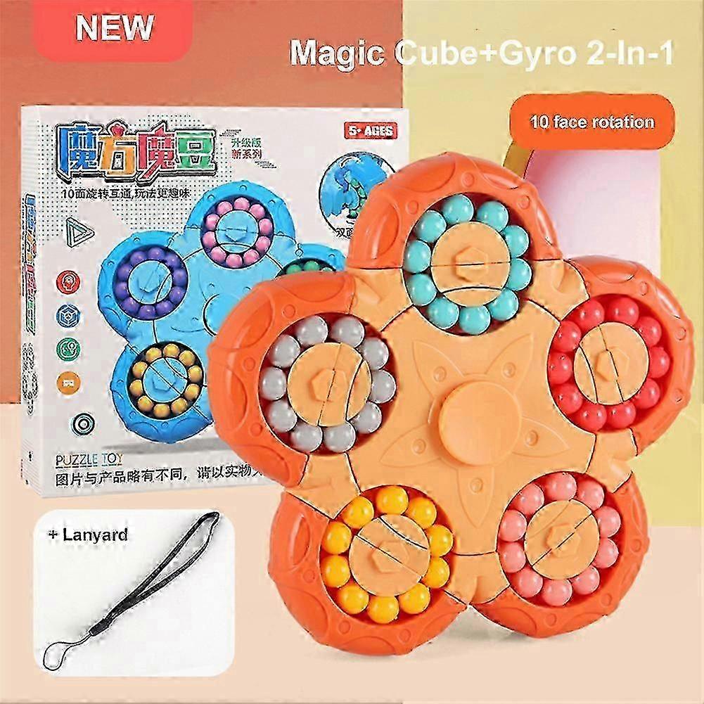 2 in 1 Magic Bean Gyros, Magical Bean Puzzle Toy, Stressabbau Angstlinderung 2025